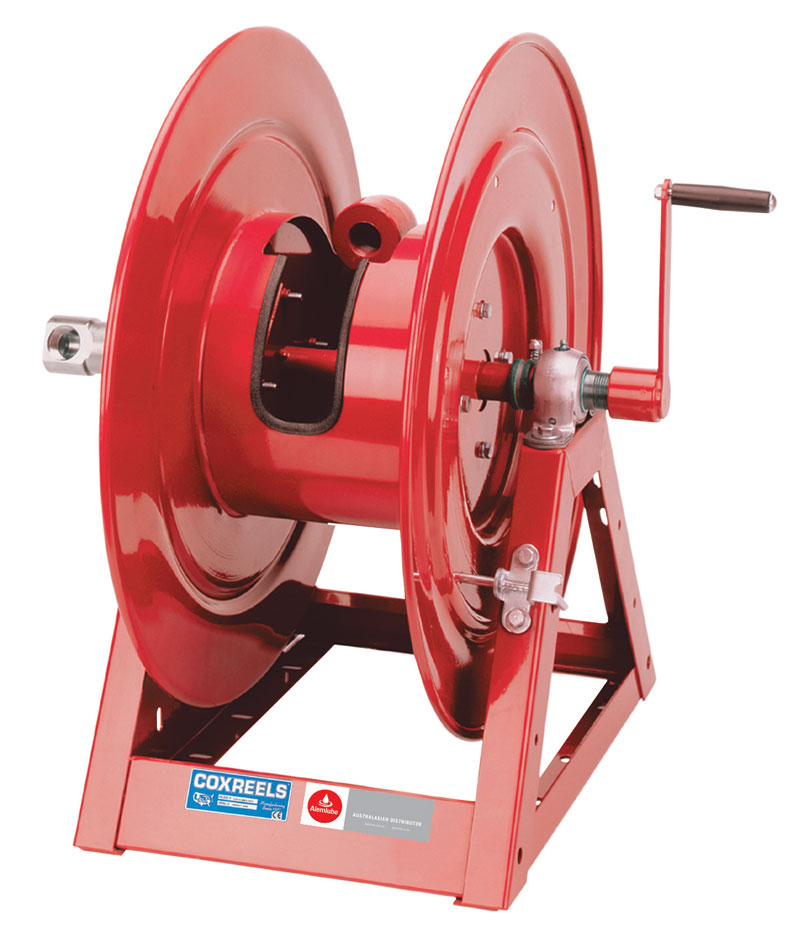 Hand and power rewind hose reels